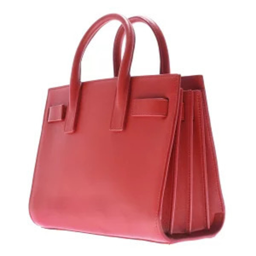 Saint Laurent de Handbag Calfskin Jour Red Sac